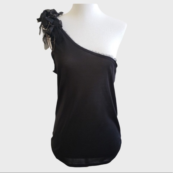 ALICE & Olivia one shoulder embellished top - Picture 2 of 9